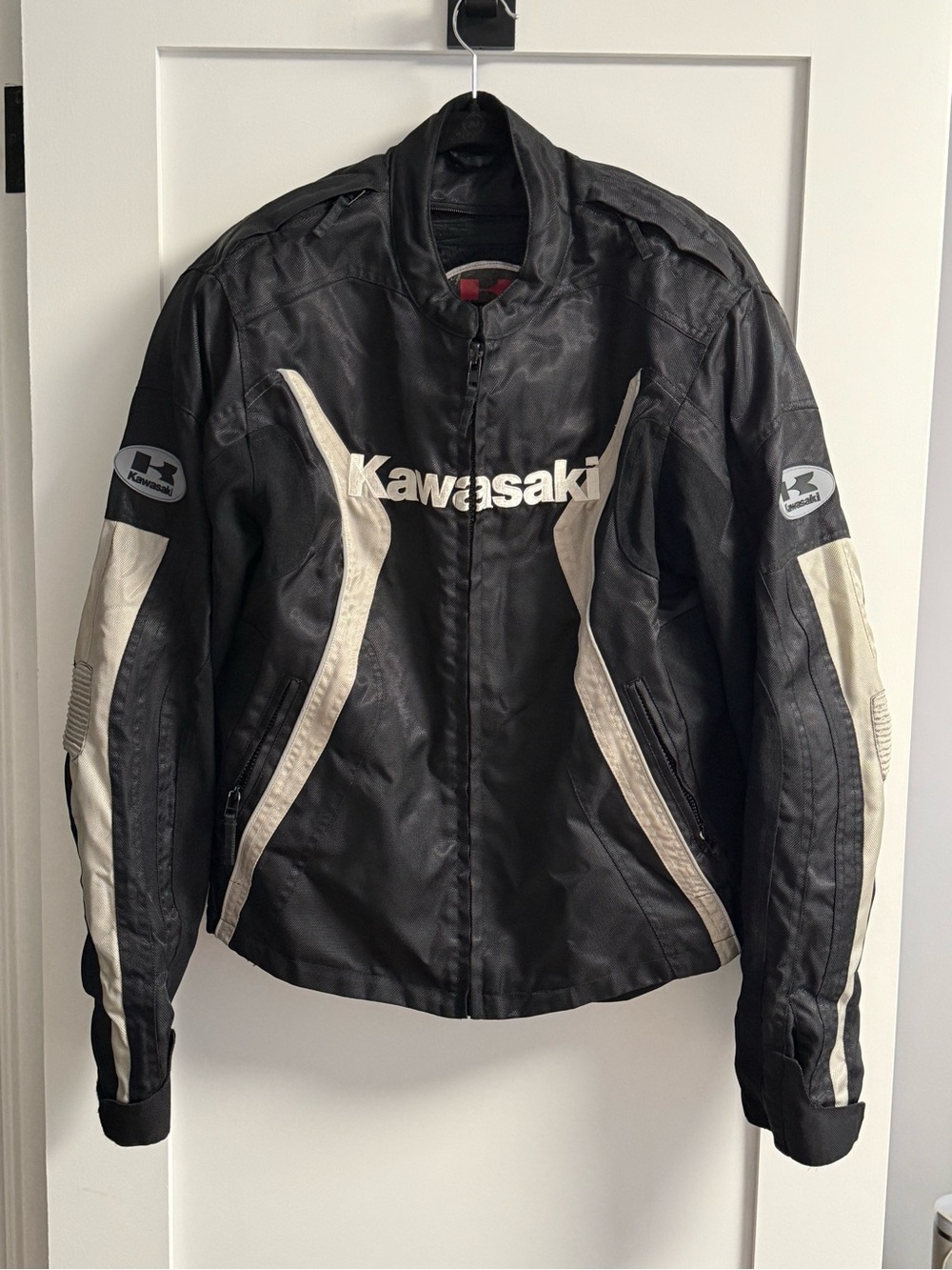 Kawasaki Black and White Motorcycle Jacket